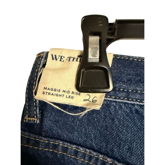 NWT Free People Maggie Mid Rise Button Fly Straight Leg Jeans Size 26 - Picture 5 of 6